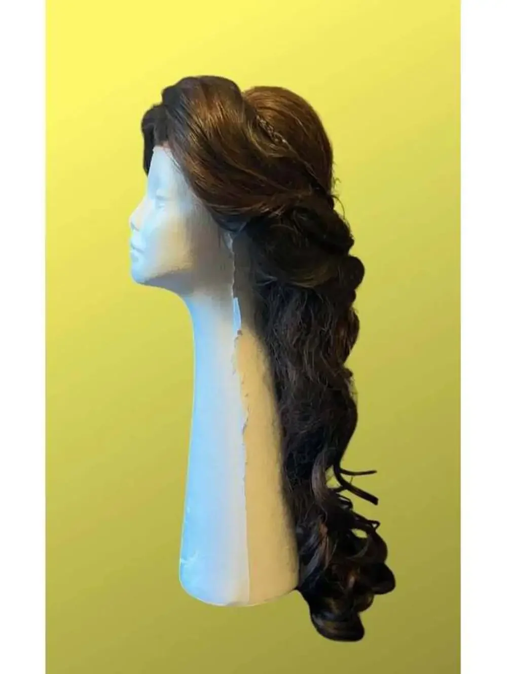 Long Dark Brown Lace Front Styled Wig